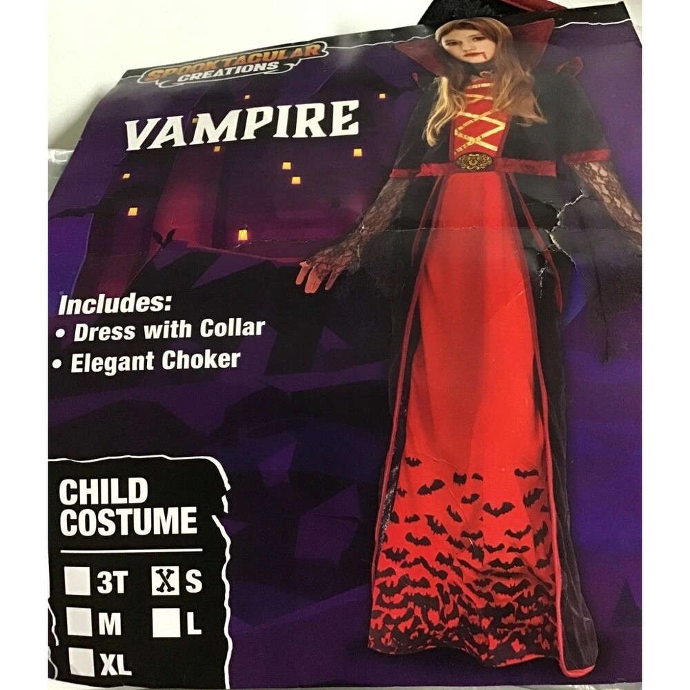 VAMPIRE Costume CHILD SMALL Halloween Spooktacular Creations NIP